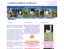Tablet Screenshot of lashsuniqueanimals.com
